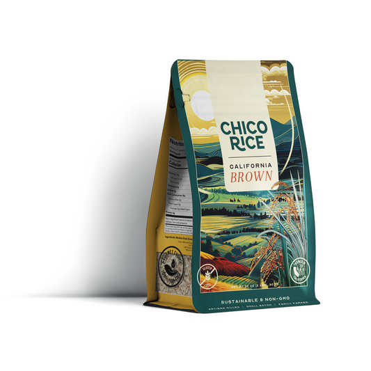 Chico Rice's Brown Rice | Front of Bag | California Rice