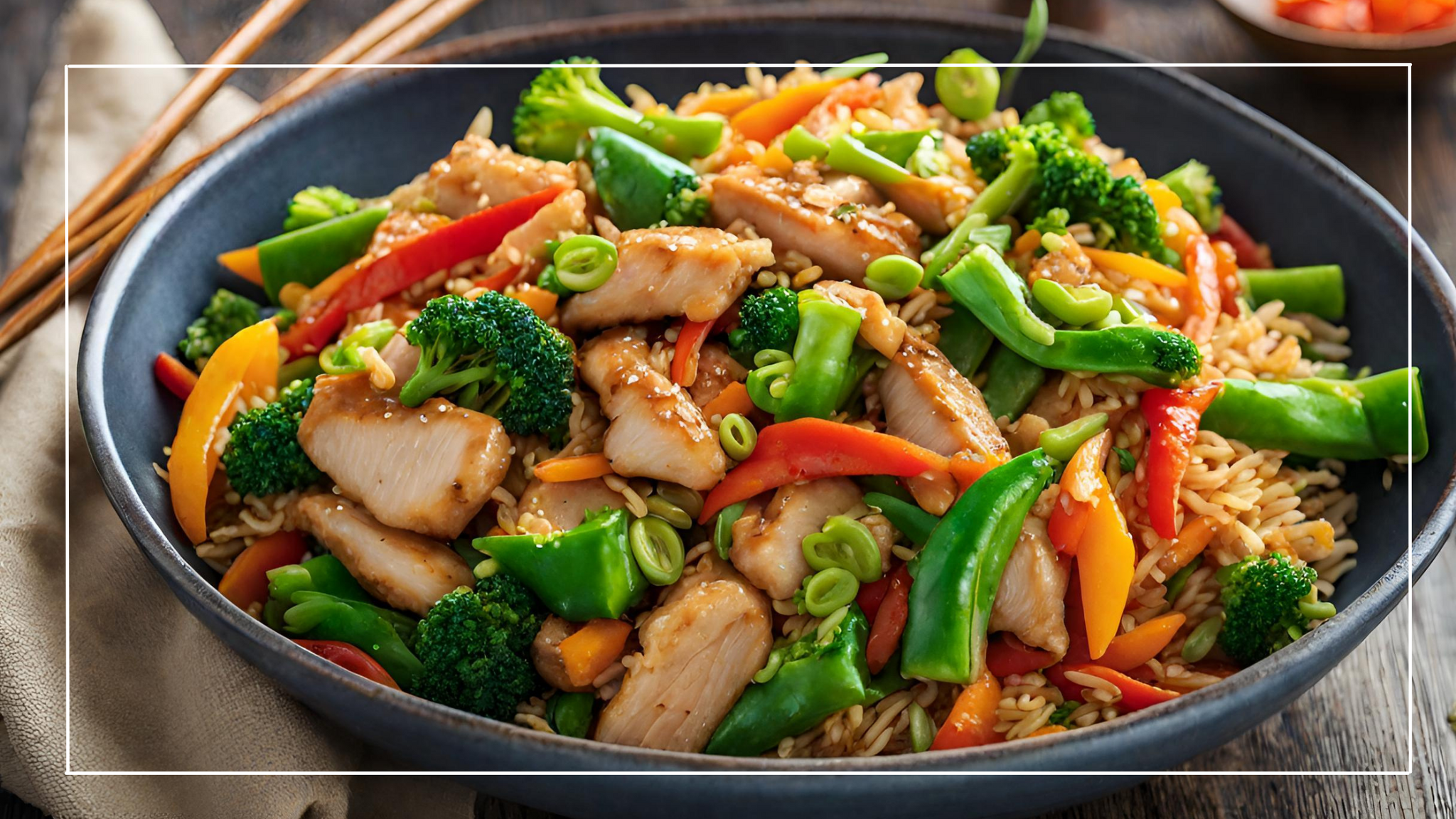 Sesame Ginger Chicken Brown Rice Stir Fry