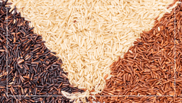 a close up of brown rice varieties